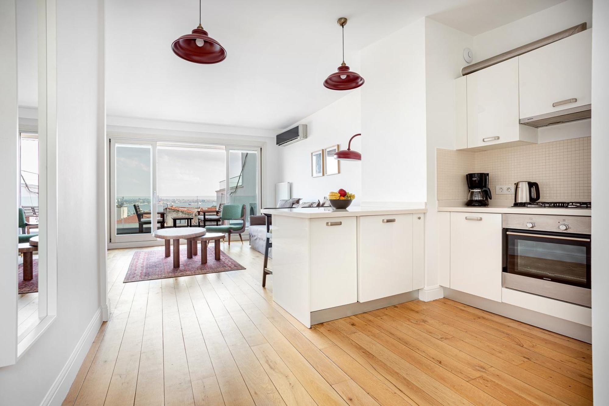 Apartamento 1 dormitorio con vistas al mar y terraza